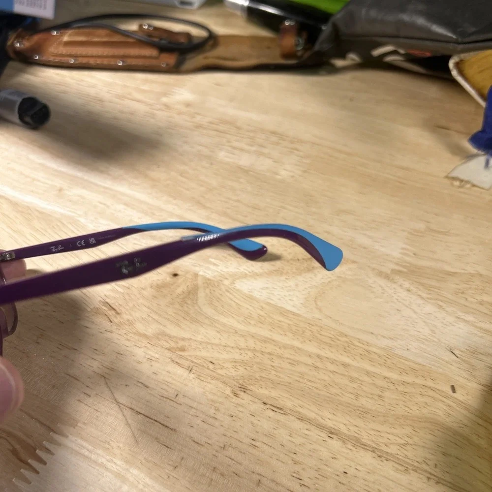RAY-BAN JR RB1586 3776 Eyeglasses Purple Crystal Blue 47-16-130 *Frames Only*